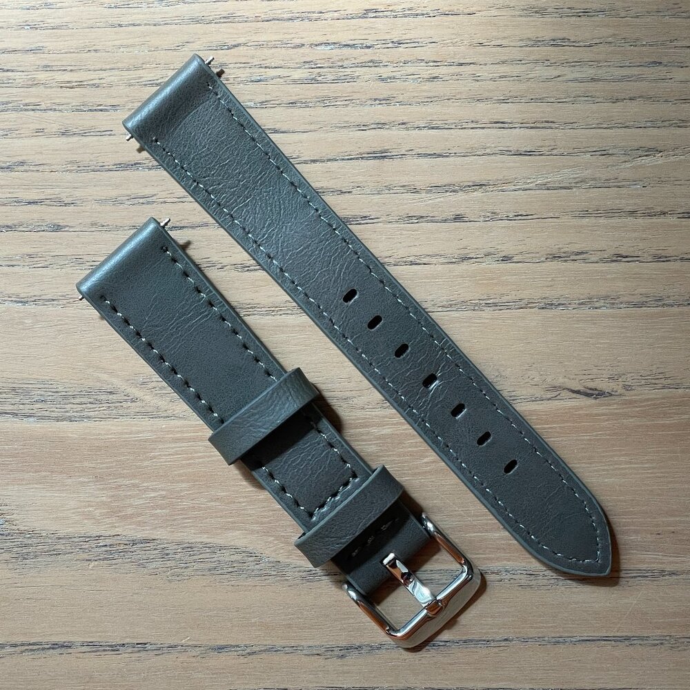 LIKE NEW 18mm Leather Watch Strap - Taupe